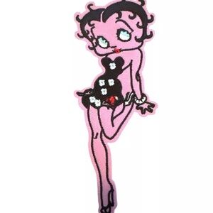 Pink Cartoon Character Patch Iron on patches-Betty Boop-Cartoon Character -C1
